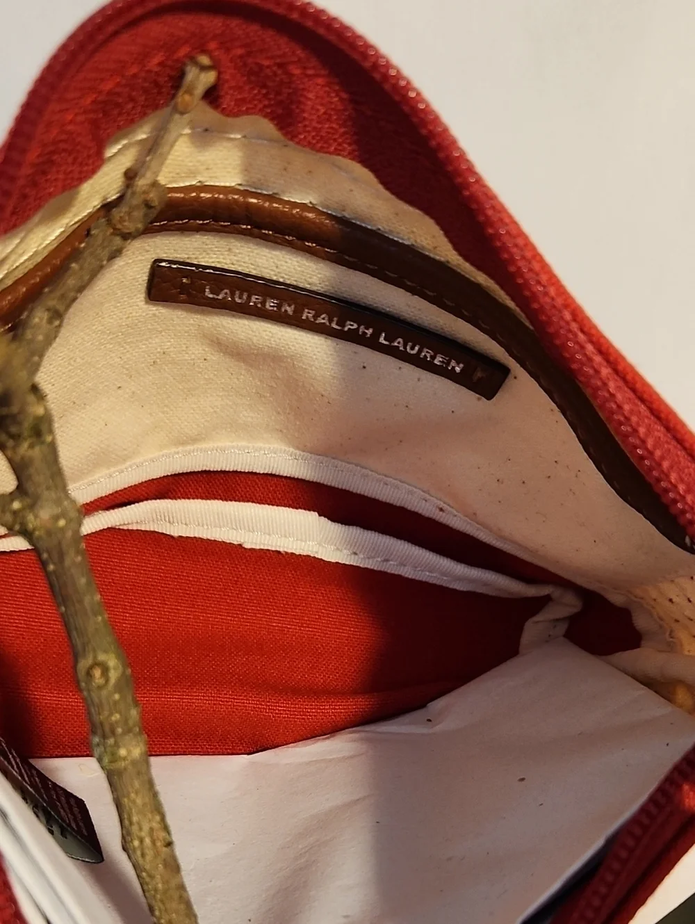 Lauren Ralph Lauren Navy and Red Striped Wristlets (Set of 2)